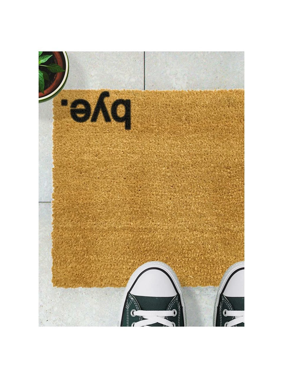 Meilleure vente ✨ Paillasson Hello Bye, larg. 40 x long. 60 cm ⌛ – Image 2