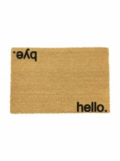 Meilleure vente ✨ Paillasson Hello Bye, larg. 40 x long. 60 cm ⌛