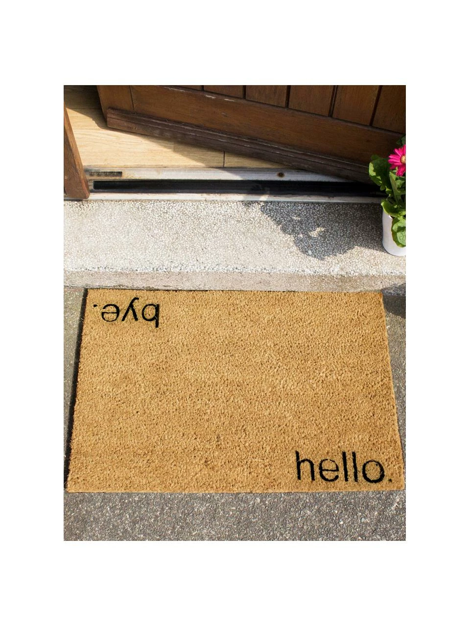 Meilleure vente ✨ Paillasson Hello Bye, larg. 40 x long. 60 cm ⌛ – Image 4