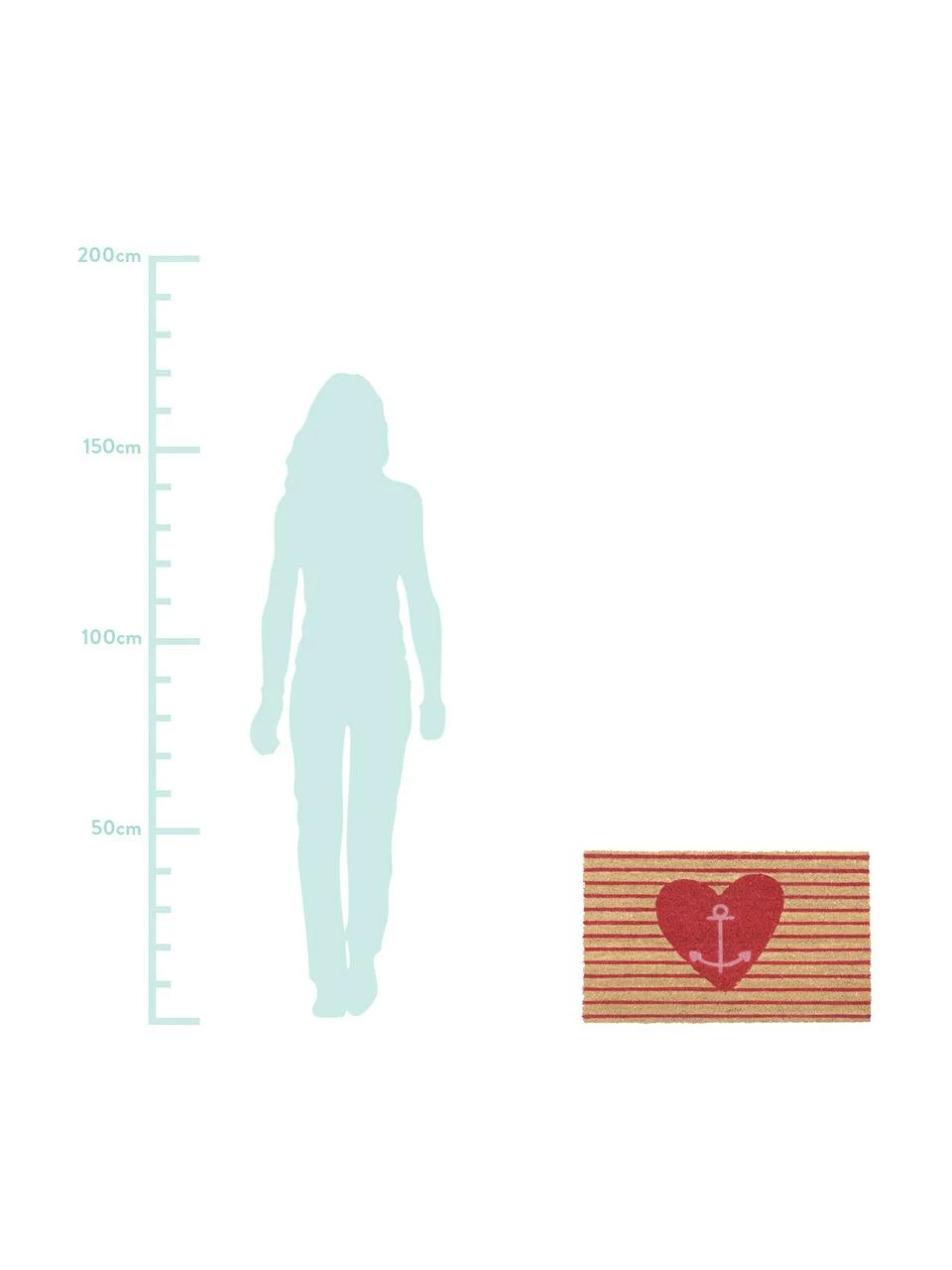 Grosses soldes 💯 GiftCompany Paillasson fibre de coco Anchor, larg. 45 x long. 75 cm 👍 – Image 2