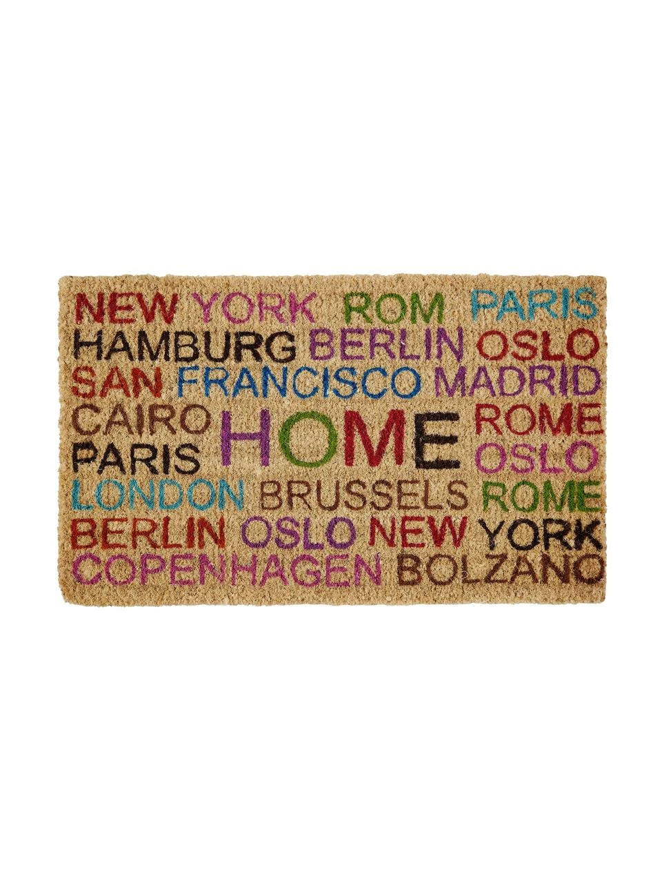 Promo ⌛ GiftCompany Paillasson fibre de coco Metropolis, larg. 45 x long. 75 cmDisponibilité limitée 🤩