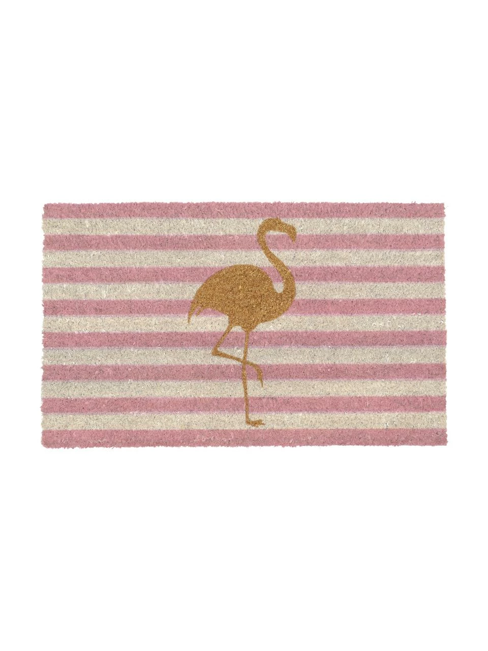 Budget 👏 GiftCompany Paillasson fibre de coco Twinkling Flamingo, larg. 45 x long. 75 cm 🧨