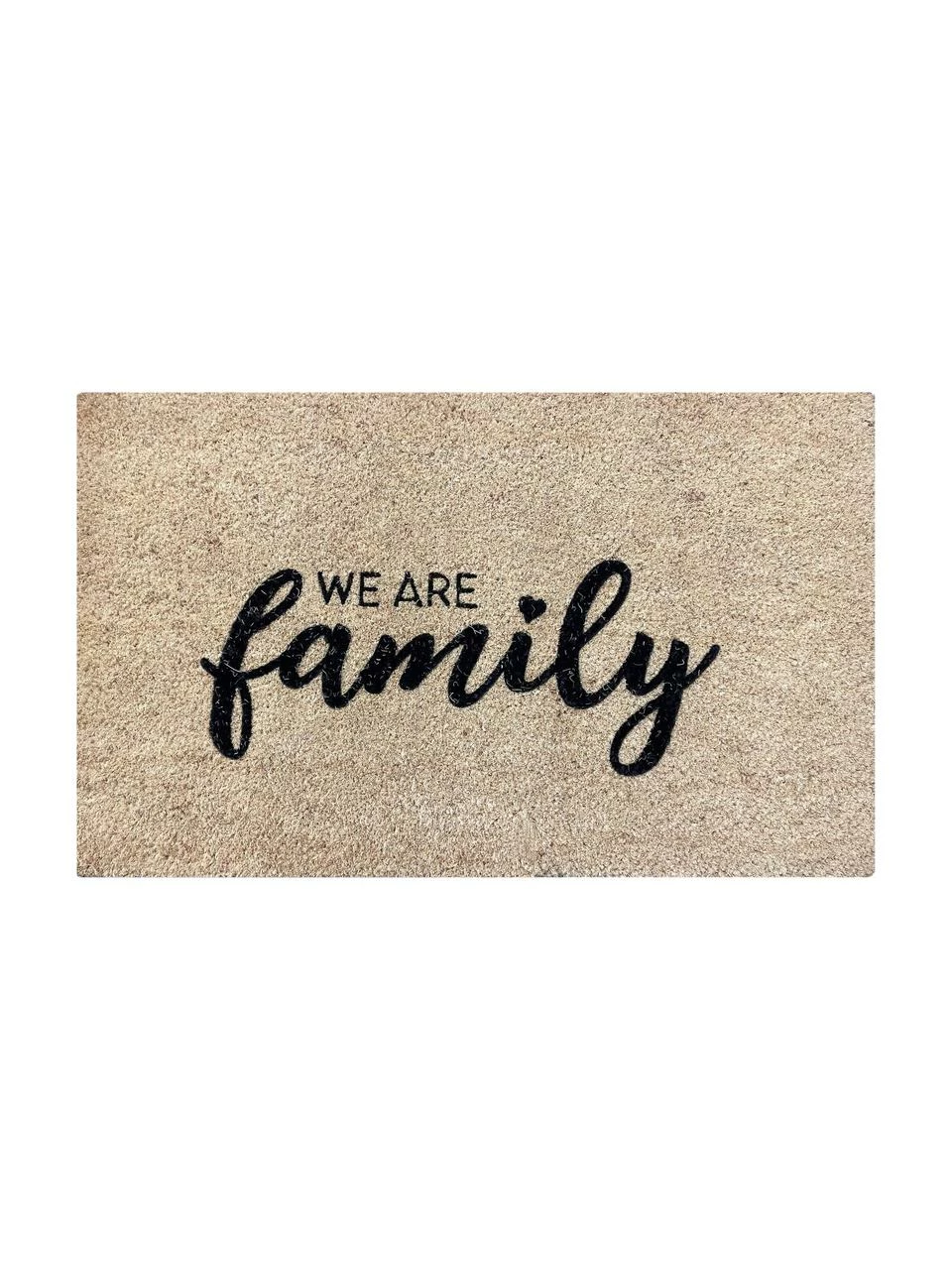 Promo 😀 GiftCompany Paillasson fibre de coco We Are Family, larg. 45 x long. 75 cm 🛒