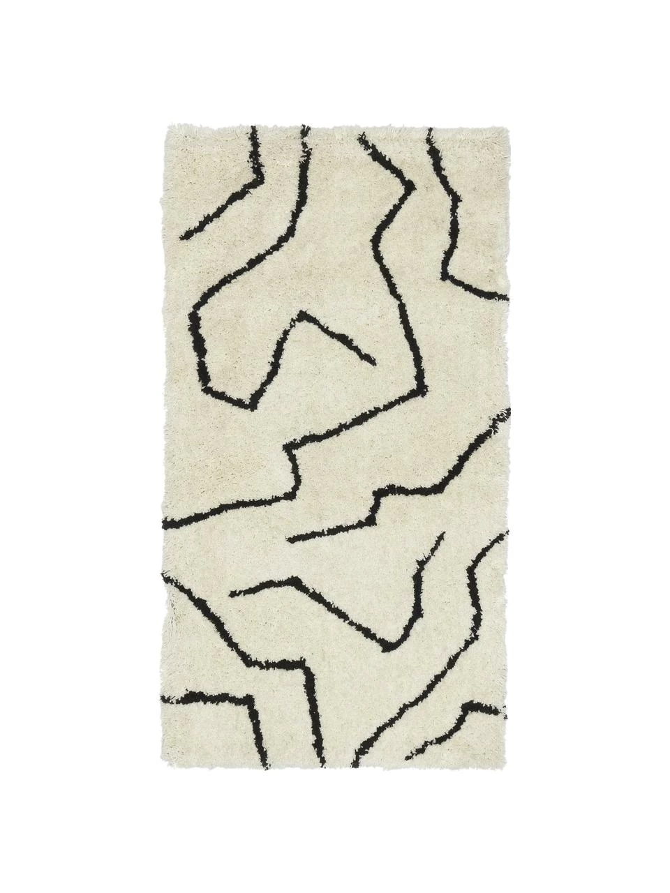 De gros 😀 Westwing Collection Tapis à poils longs crème tufté main Davin, larg. 80 x long. 150 cm (taille XS) ⌛