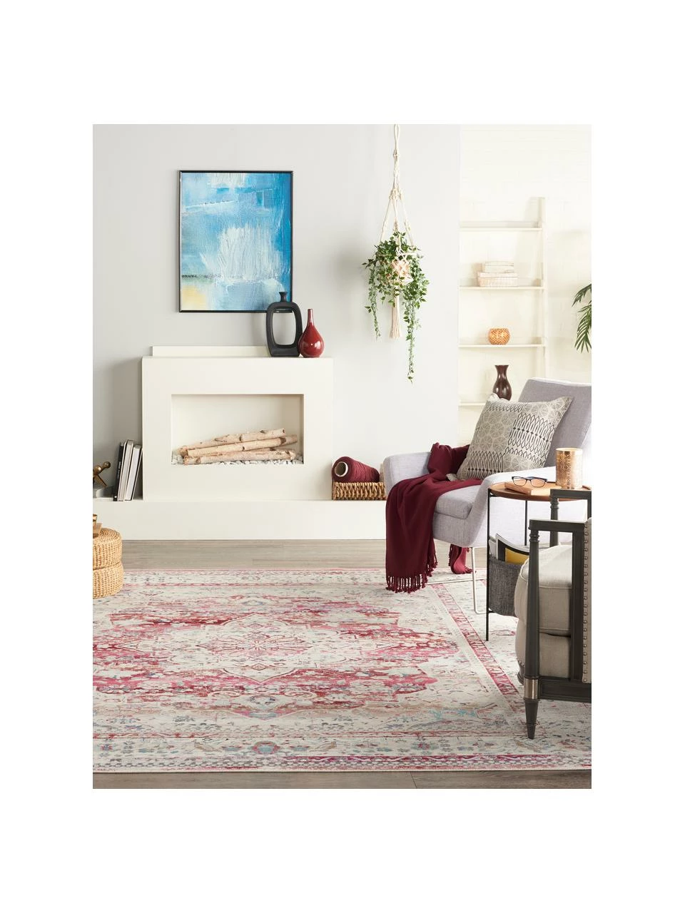 Le moins cher 🎉 Tapis à poils ras Vintage Kashan, larg. 120 x long. 180 cm (taille S) 💯 – Image 2