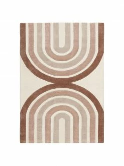 Acheter 🎉 Westwing Collection Tapis à poils ras tufté main beige/rose Jules, larg. 160 x long. 230 cm (taille M) 👏