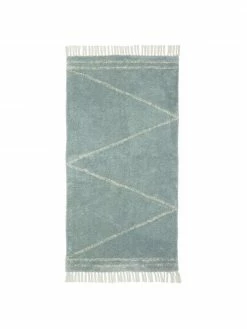 Vente flash ⌛ Westwing Collection Tapis avec franges tufté main motif zigzag Asisa, larg. 80 x long. 150 cm (taille XS) ✨