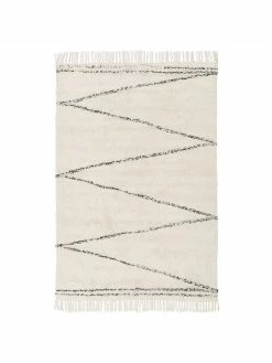 Budget 🤩 Westwing Collection Tapis avec franges tufté main motif zigzag Asisa, larg. 120 x long. 180 cm (taille S) ❤️