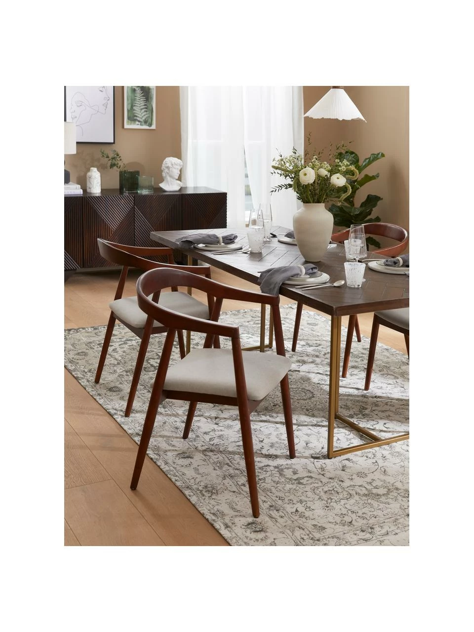 Budget 👏 Westwing Collection Tapis beige gris vintage chenille tissé main Sofia, larg. 160 x long. 230 cm (taille M) 🔥 – Image 6