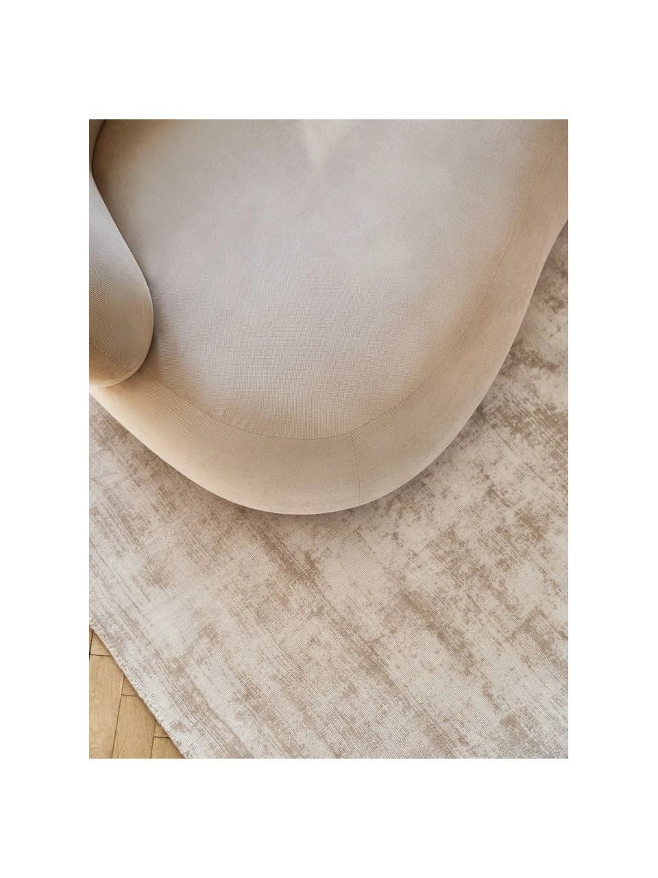 Remise 🎁 Westwing Collection Tapis beige viscose tissé main Jane, larg. 80 x long. 150 cm (taille XS) 😍 – Image 3