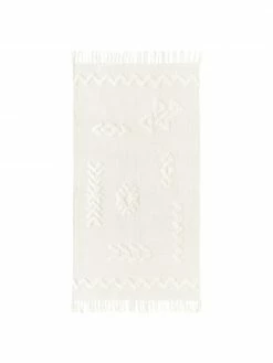 Nouveau ❤️ Westwing Collection Tapis crème tissé à la main Fenna, larg. 80 x long. 150 cm (taille XS) 🌟