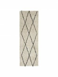 Grosses soldes 🎉 Westwing Collection Tapis de couloir beige poils longs Nouria, larg. 80 x long. 250 cm 🎁