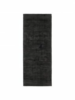 Meilleure affaire ✔️ Westwing Collection Tapis de couloir en viscose noir, tissé main Jane, larg. 80 x long. 200 cm ⭐