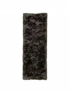 Vente flash 🤩 Westwing Collection Tapis de couloir gris foncé longs poils brillants Jimmy, Larg. 80 x long. 250 cm 👏