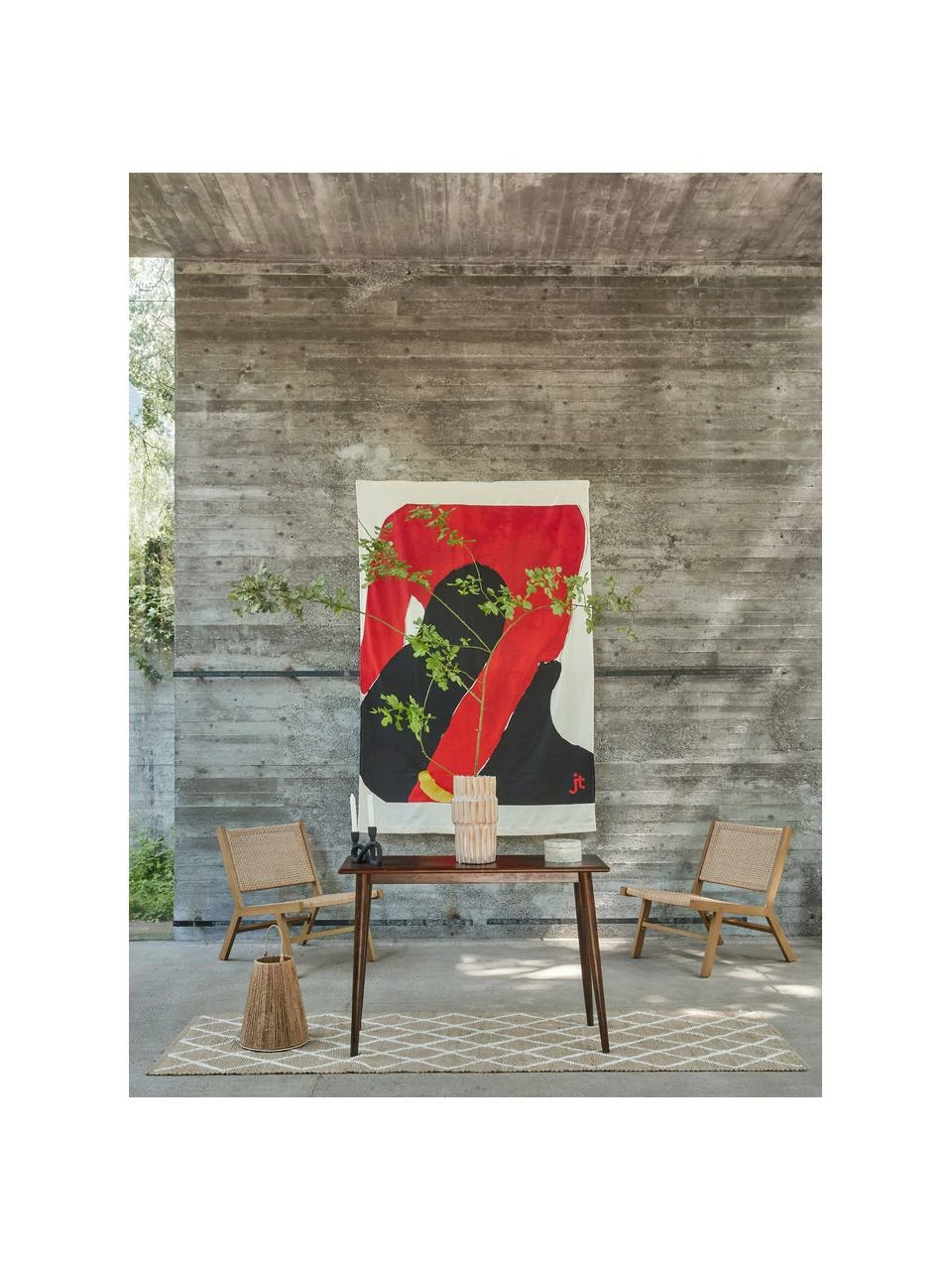 Vente flash ✔️ Westwing Collection Tapis de couloir jute fait main Kunu, larg. 80 x long. 250 cm 🎁 – Image 2