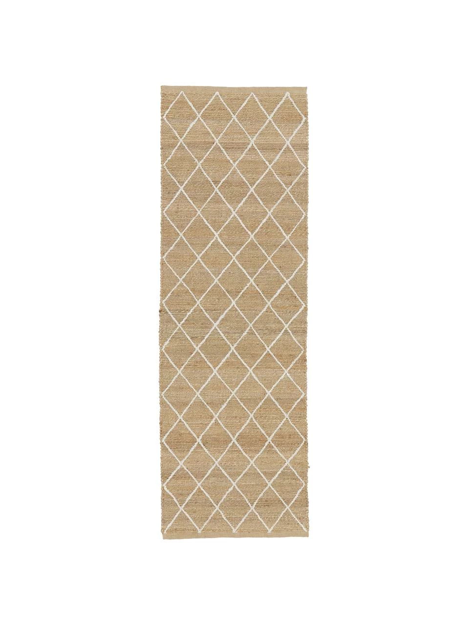 Vente flash ✔️ Westwing Collection Tapis de couloir jute fait main Kunu, larg. 80 x long. 250 cm 🎁