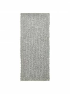 Budget 🌟 Westwing Collection Tapis de couloir moelleux à poils longs gris/vert menthe Marsha, larg. 80 x long. 200 cm 🎁