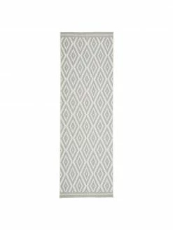 Acheter 🥰 Westwing Collection Tapis de couloir outdoor gris/blanc Miami, larg. 80 x long. 250 cm 😍