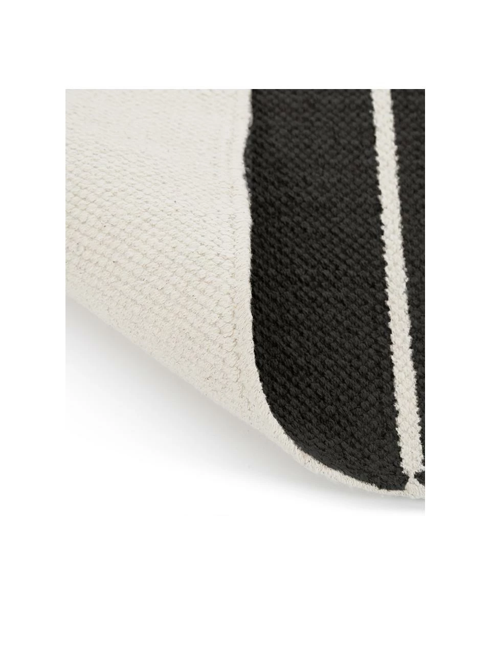 Nouveau 🔥 Westwing Collection Tapis de couloir rayé noir beige Vigga, larg. 80 x long. 250 cm 🛒 – Image 6