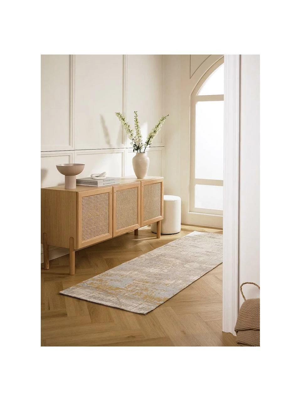 Remise 🎁 Westwing Collection Tapis de couloir vintage coton tissé main Luise, larg. 80 x long. 250 cm 😍 – Image 2