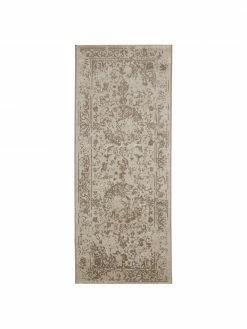 Offres 🌟 Westwing Collection Tapis d'entrée beige extérieur / intérieur style vintage Dana, larg. 80 x long. 200 cm ❤️