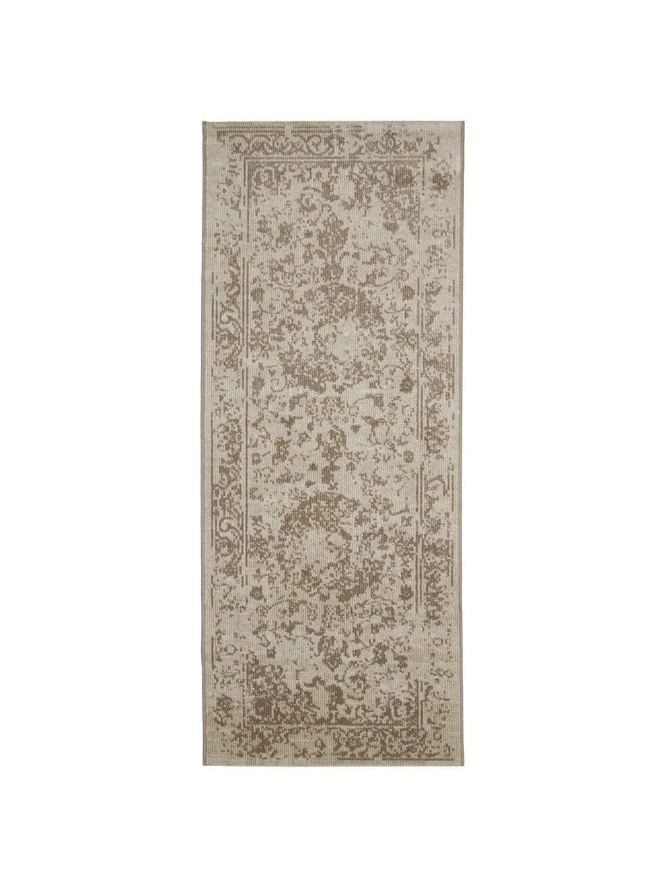 Offres 🌟 Westwing Collection Tapis d'entrée beige extérieur / intérieur style vintage Dana, larg. 80 x long. 200 cm ❤️