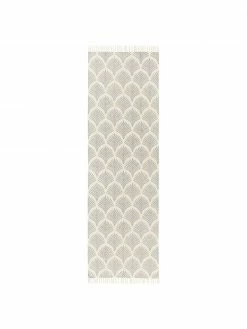 Promo ⭐ Westwing Collection Tapis d'entrée beige tissé à plat Klara, larg. 80 x long. 250 cmDisponibilité limitée 👏
