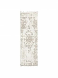Le moins cher 🎁 Westwing Collection Tapis d'entrée beige vintage tissé main Jasmine, larg. 80 x long. 250 cm ⭐