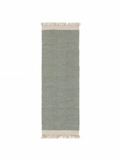 Le moins cher 🎉 Benuta Tapis d'entrée en laine vert, tissé main Kim, larg. 70 x long. 200 cm 🧨