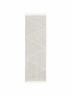 Nouveau 👏 Westwing Collection Tapis d'entrée pur coton beige tufté à la main Asisa, larg. 80 x long. 250 cm 🧨