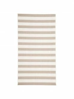 Remise ⌛ Westwing Collection Tapis d'extérieur beige à jeu de rayures Axa, larg. 80 x long. 150 cm (taille XS) 💯