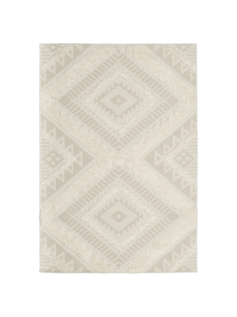 Meilleure affaire đ„ Benuta Tapis d'extérieur en laine crème ethnique à surface texturée Kim, larg. 120 x long. 170 cm (taille S)Seulement 1 produit disponible â