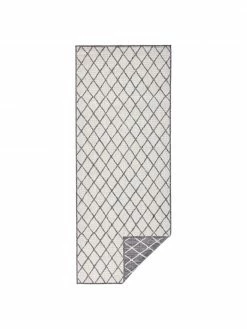 Remise 🌟 Tapis d'extérieur gris crème Malaga, larg. 80 x long. 250 cm ⌛