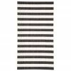 Nouveau 🔔 Westwing Collection Tapis d'extérieur noir à jeu de rayures Axa, larg. 80 x long. 150 cm (taille XS) ⭐