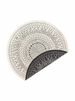 Promo 🛒 Tapis d'extérieur rond Porto, Ø 140 cm (taille M) 😍
