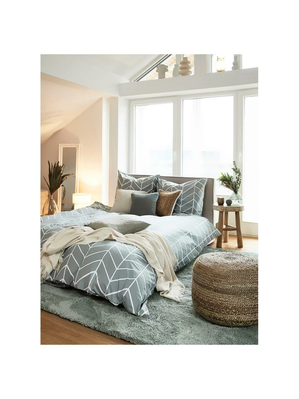 Remise 🤩 Westwing Collection Tapis doux poils longs vert menthe Leighton, larg. 80 x long. 150 cm (taille XS) 🎁 – Image 2