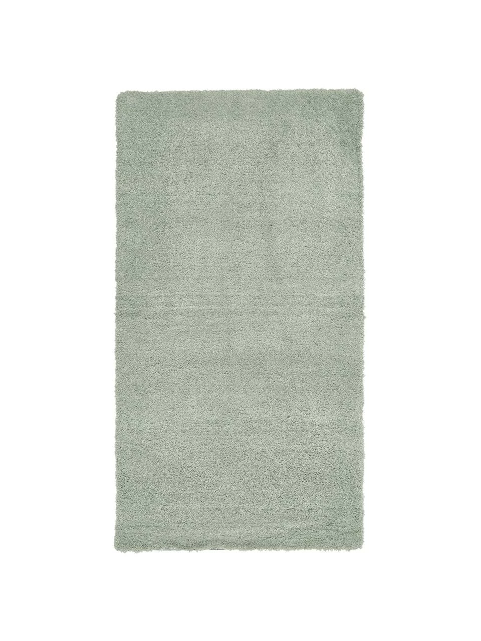 Remise 🤩 Westwing Collection Tapis doux poils longs vert menthe Leighton, larg. 80 x long. 150 cm (taille XS) 🎁