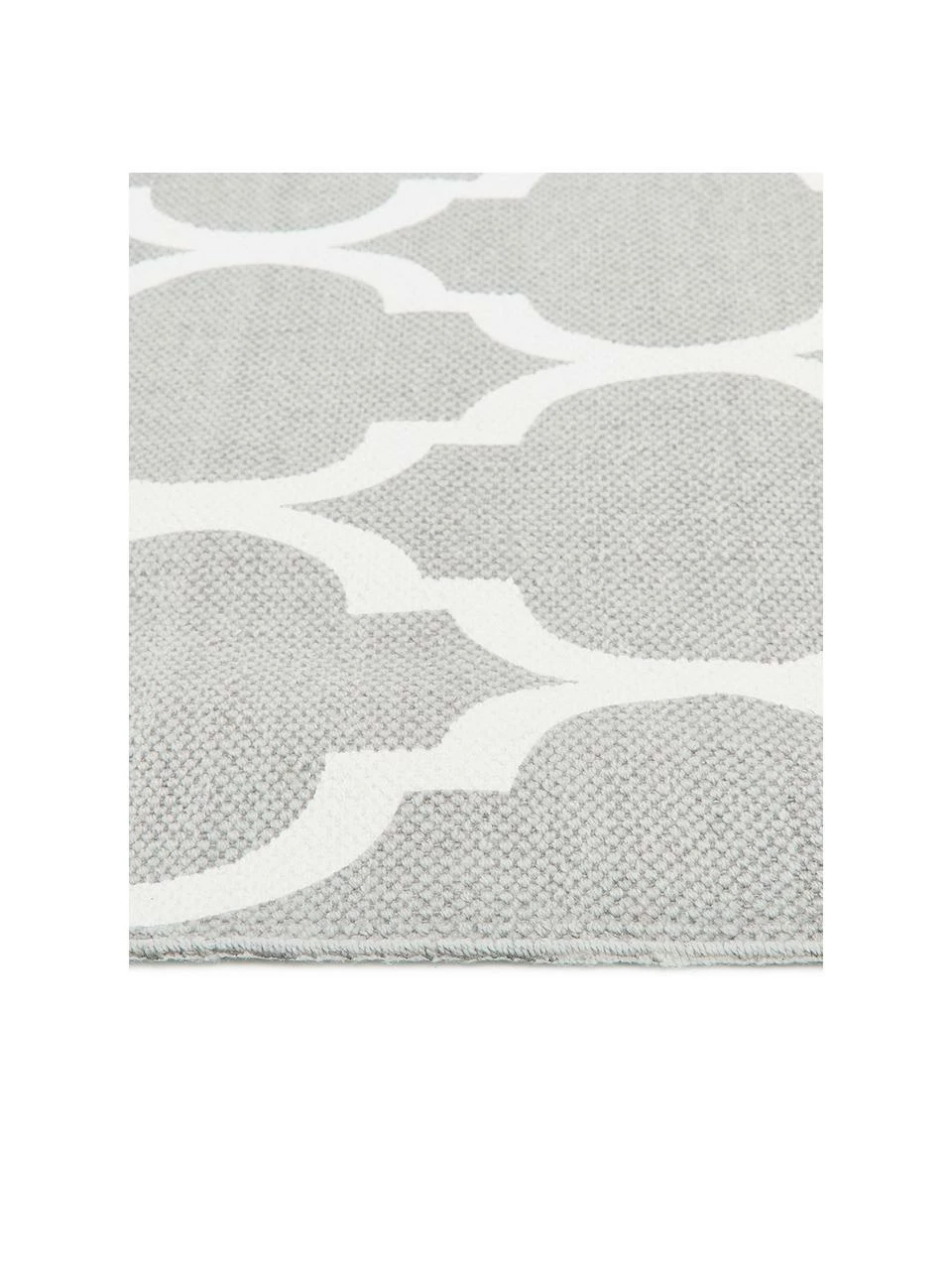 Coupon ⭐ Westwing Collection Tapis en coton fin tissé main gris Amira, larg. 120 x long. 180 cm (taille S) 🌟 – Image 4