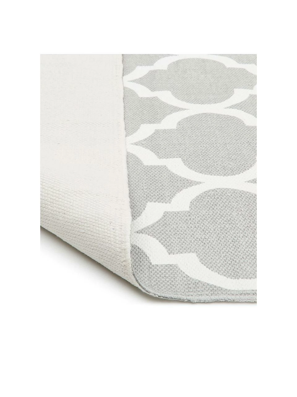 Coupon ⭐ Westwing Collection Tapis en coton fin tissé main gris Amira, larg. 120 x long. 180 cm (taille S) 🌟 – Image 5