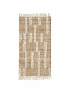 Grosses soldes 👍 Westwing Collection Tapis en jute à franges, fait main Kerala, larg. 80 x long. 150 cm (taille XS) 🛒