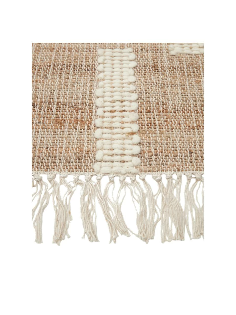 Grosses soldes 👍 Westwing Collection Tapis en jute à franges, fait main Kerala, larg. 80 x long. 150 cm (taille XS) 🛒 – Image 4