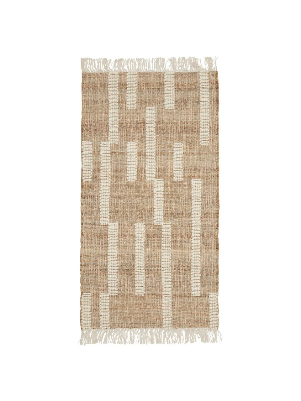 Grosses soldes 👍 Westwing Collection Tapis en jute à franges, fait main Kerala, larg. 80 x long. 150 cm (taille XS) 🛒