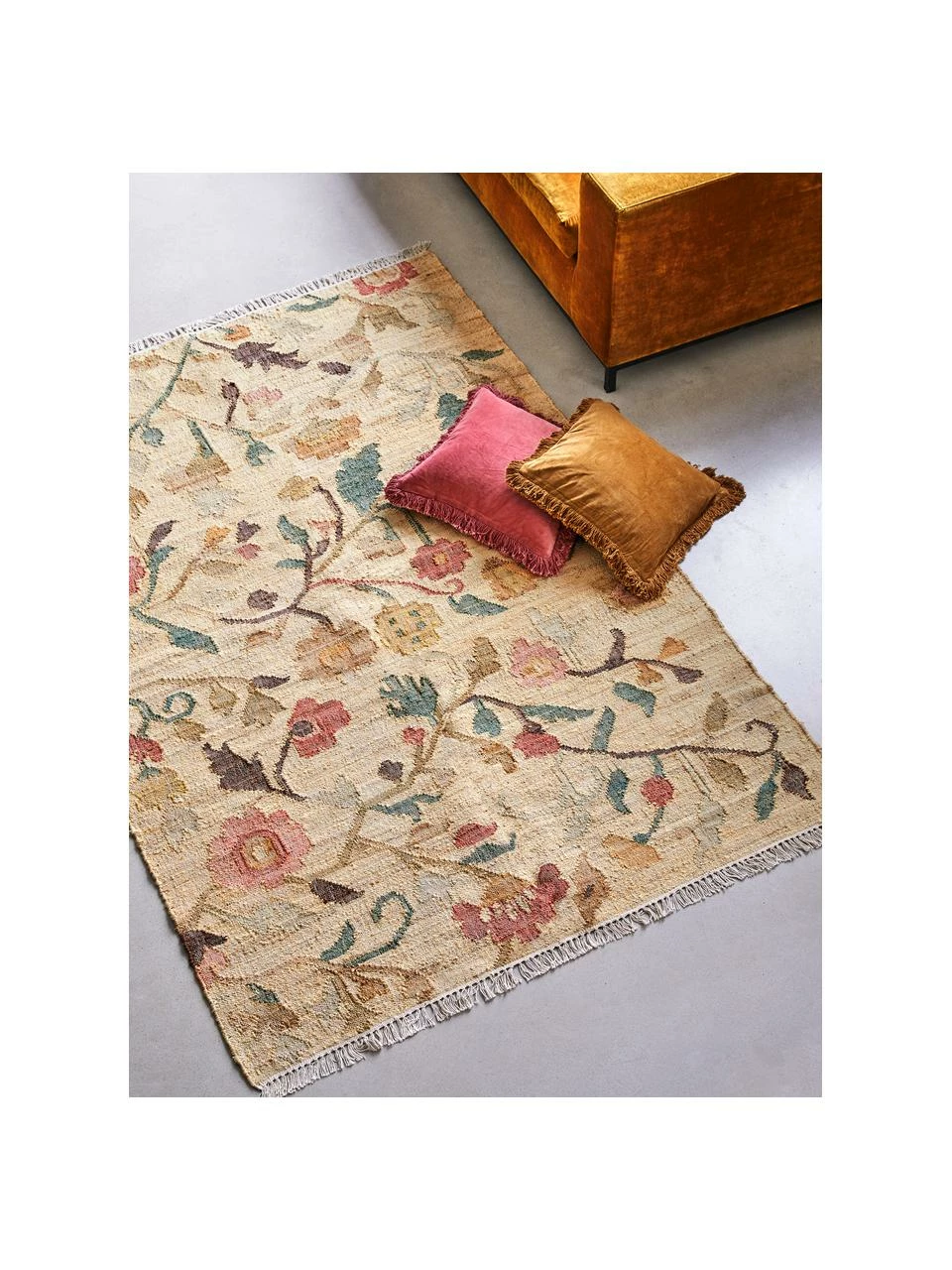 Top 10 ✔️ Tapis en jute avec franges Flora, larg. 140 x long. 200 (taille S) 💯 – Image 2