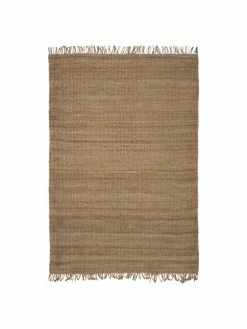 Meilleure vente 🎉 Westwing Collection Tapis en jute fait main à franges Naturals, larg. 60 x long. 90 cm (taille XXS) ⌛