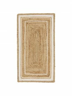 Promo 🔔 Westwing Collection Tapis en jute tissé main Clover, larg. 80 x long. 150 cm (taille XS) 😍