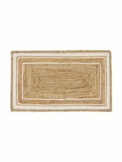 Meilleure vente 😍 Westwing Collection Tapis en jute tissé main Clover, larg. 50 x long. 80 cm 🎉