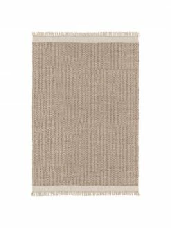 Remise 💯 Benuta Tapis en laine beige tissé main Kim, larg. 80 x long. 120 cm (taille XS) ✨