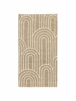 Promo 🔔 Westwing Collection Tapis en laine beige tufté à la main Arco, larg. 80 x long. 150 cm (taille XS) ⌛