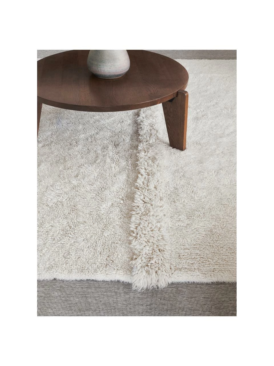Remise 🌟 Lorena Canals Tapis en laine blanc fait main Tundra, lavable, larg. 80 x long. 140 cm (taille XS) ✔️ – Image 2