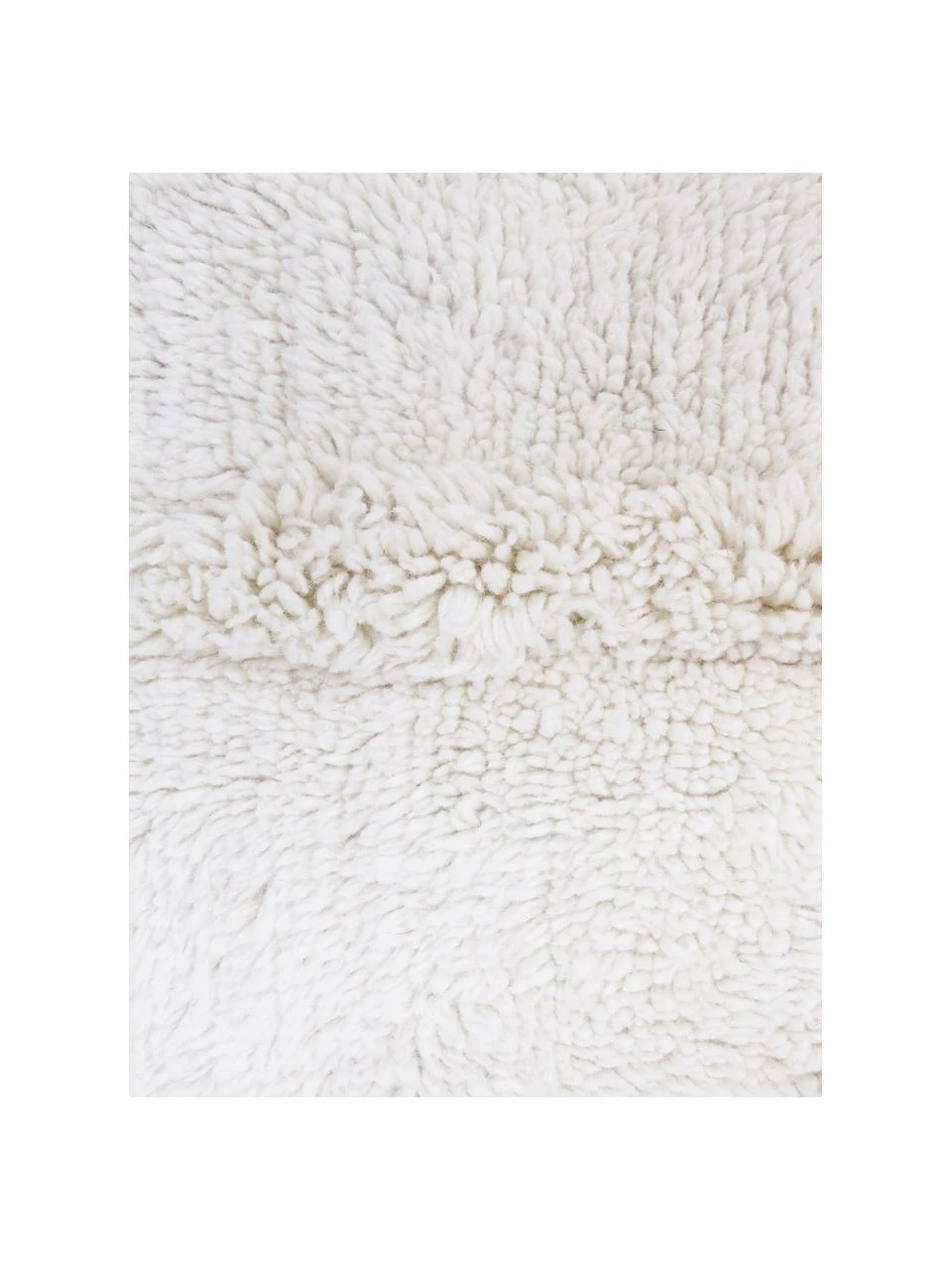Remise 🌟 Lorena Canals Tapis en laine blanc fait main Tundra, lavable, larg. 80 x long. 140 cm (taille XS) ✔️ – Image 3